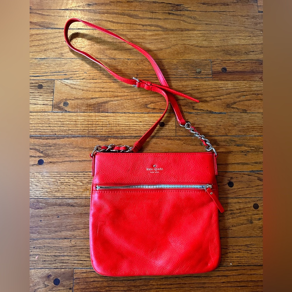 Kate Spade New York Red Crossbody leather purse